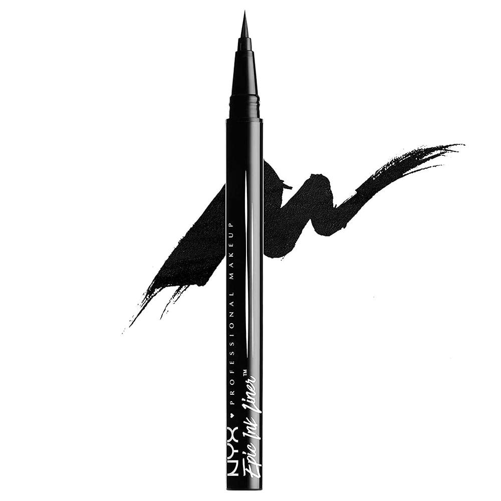 NYX PROFESSIONAL MAKEUP Epic Ink Liner, Waterproof Liquid Eyeliner - Black, Vegan Formula
