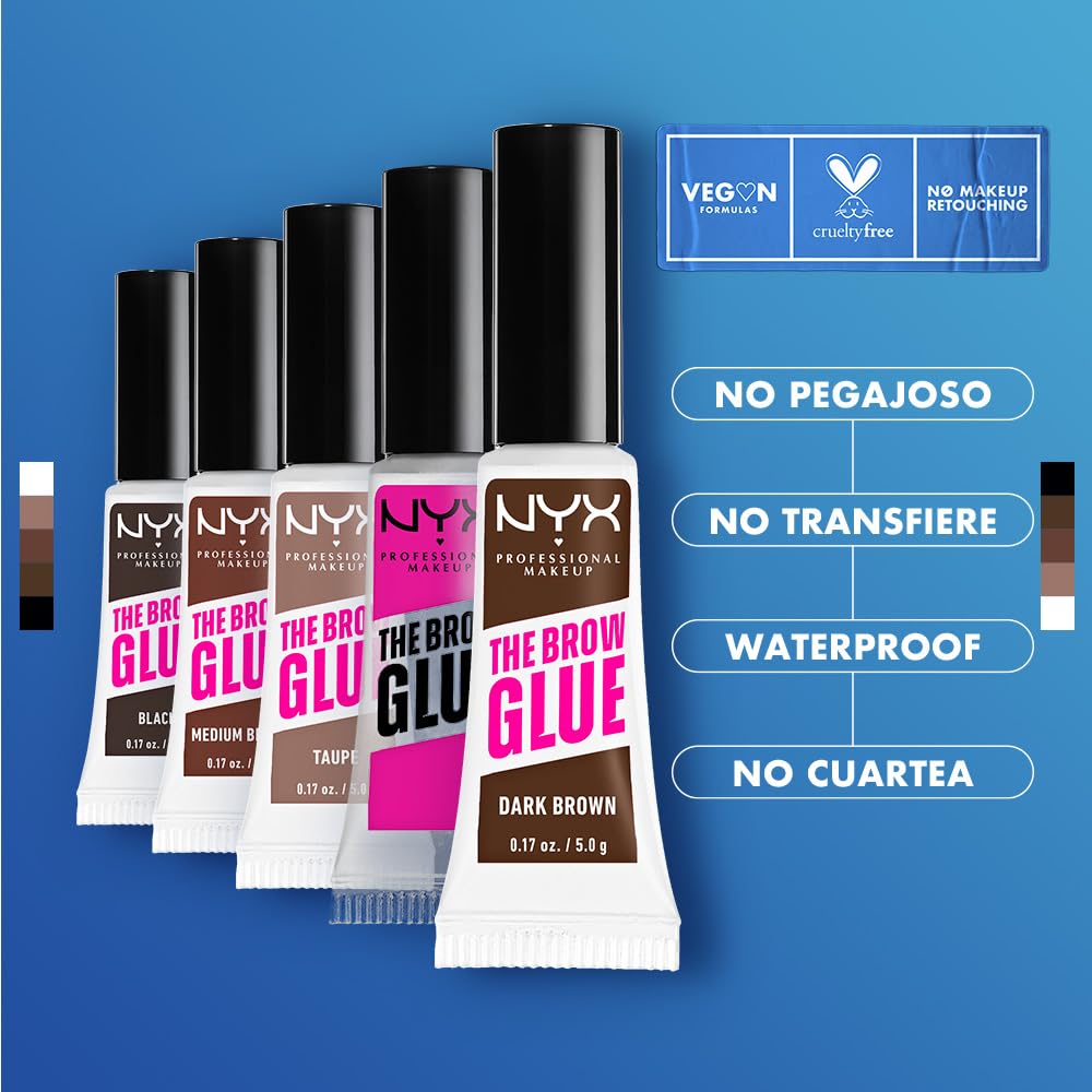 NYX PROFESSIONAL MAKEUP The Brow Glue, Extreme Hold Eyebrow Gel - Clear