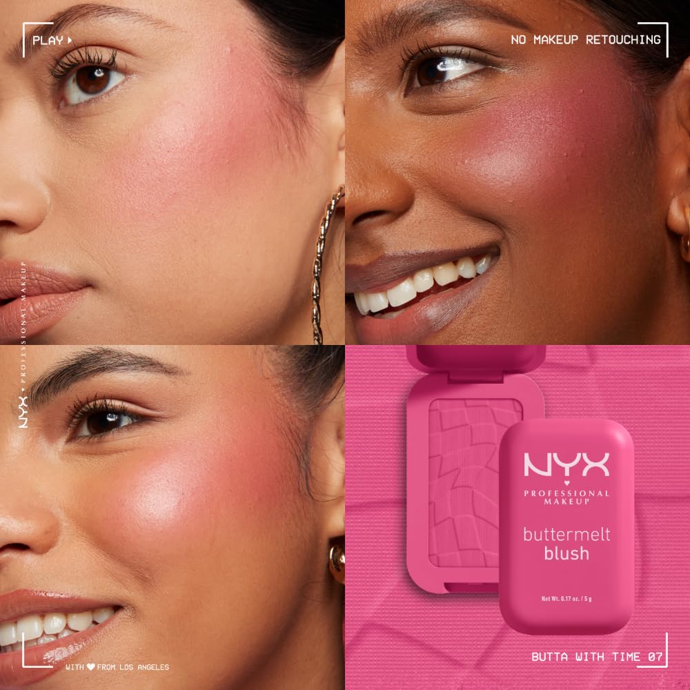 NYX PROFESSIONAL MAKEUP Buttermelt Powder Blush, Butta With Time