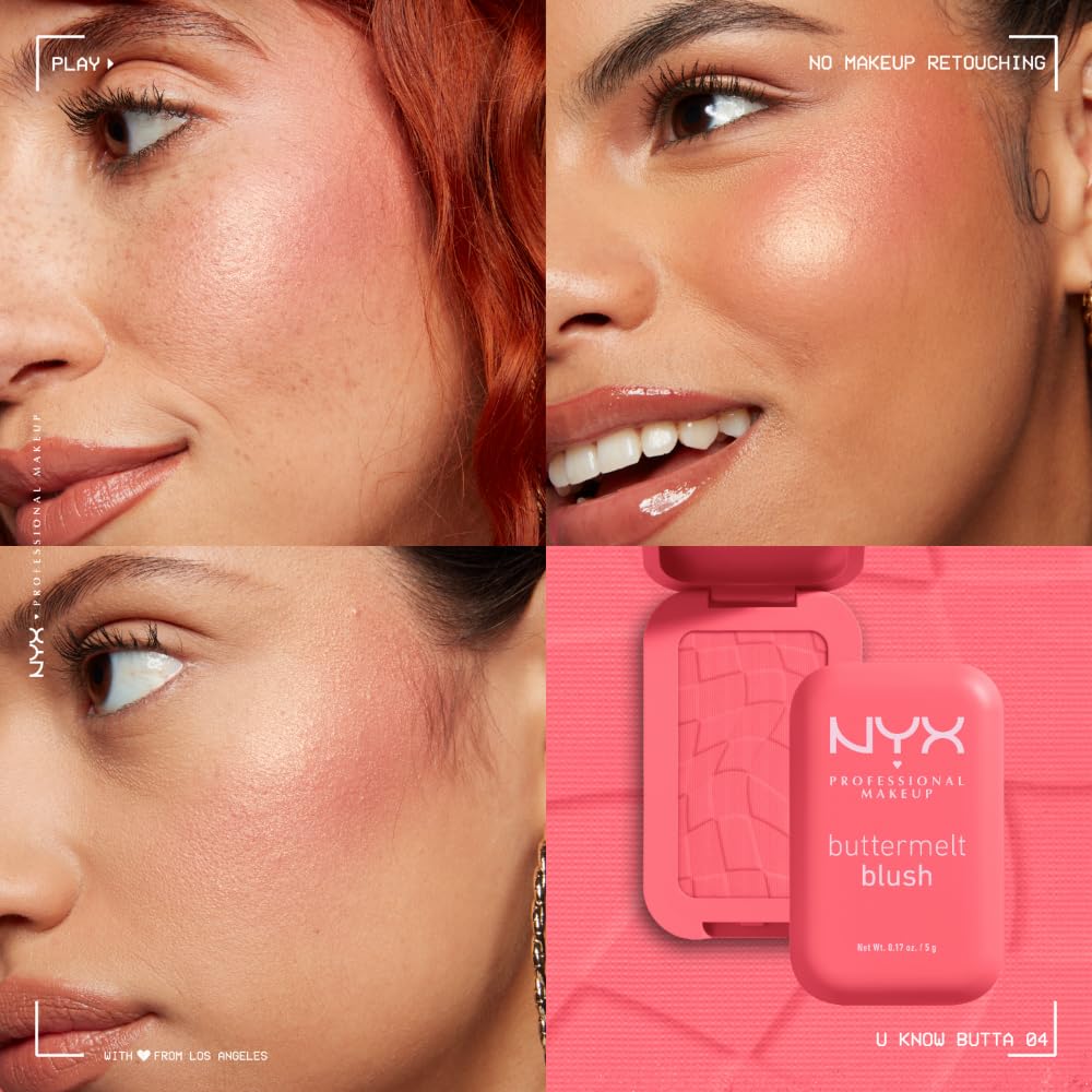 NYX PROFESSIONAL MAKEUP Buttermelt Powder Blush, Butta With Time