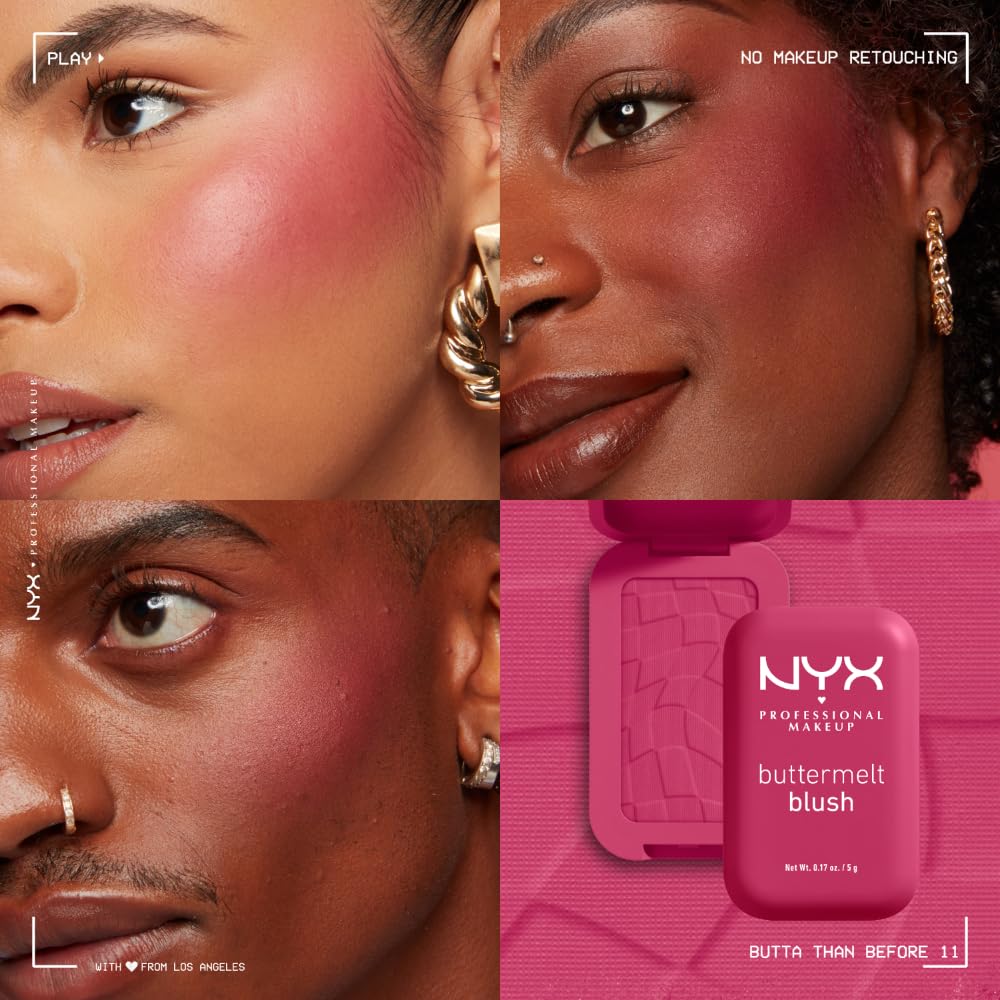 NYX PROFESSIONAL MAKEUP Buttermelt Powder Blush, Butta With Time