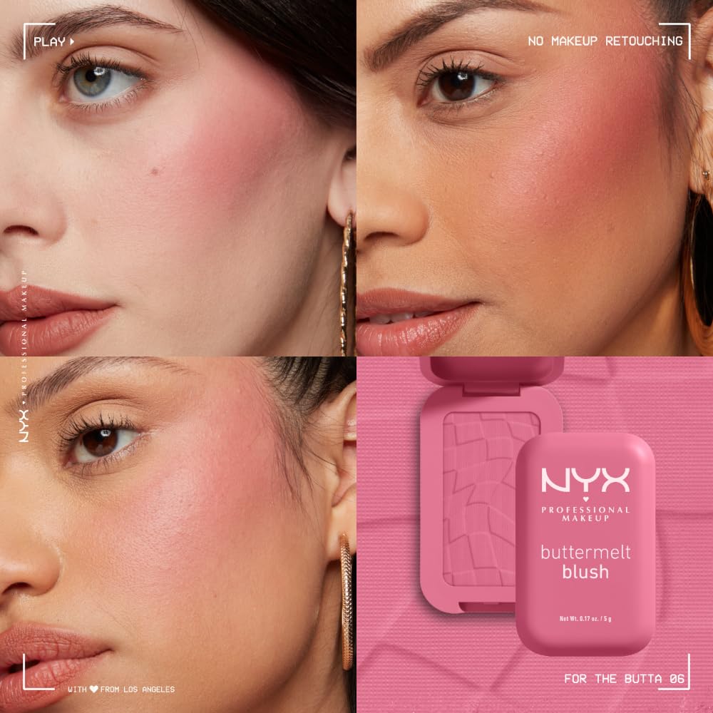 NYX PROFESSIONAL MAKEUP Buttermelt Powder Blush, Butta With Time