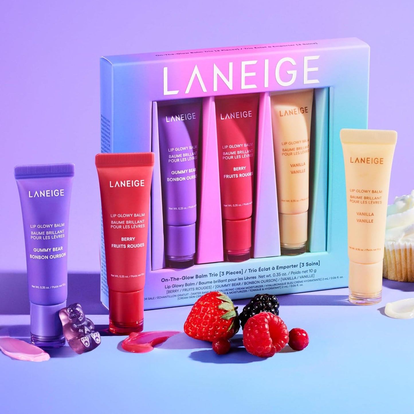 LANEIGE Lip Glowy Balm Stocking Stuffer: Hydrate, Glossy, Lightweight, Moisturize & Tint with Shea Butter