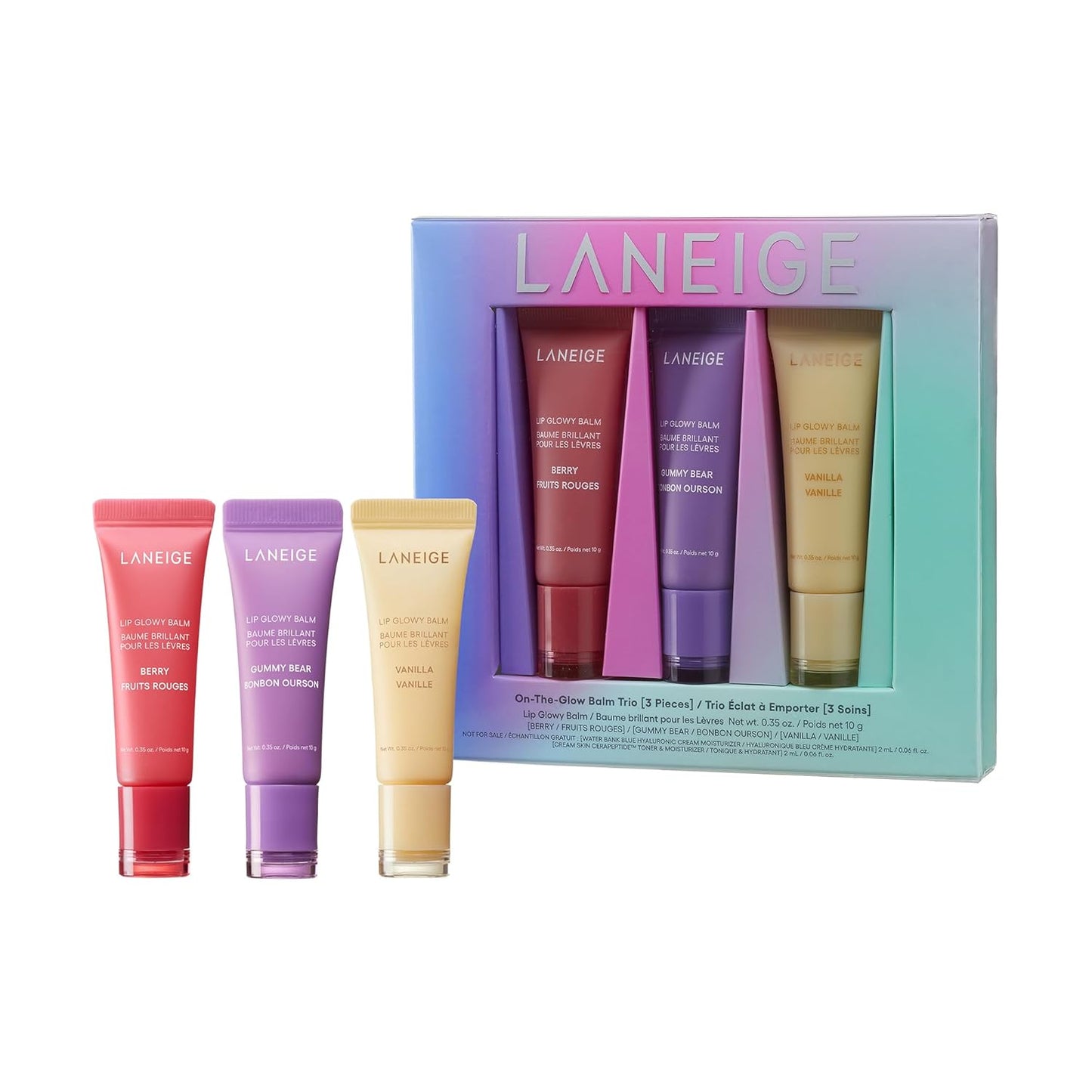 LANEIGE Lip Glowy Balm Stocking Stuffer: Hydrate, Glossy, Lightweight, Moisturize & Tint with Shea Butter