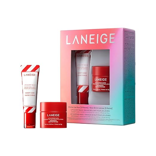 LANEIGE Lip Glowy Balm Stocking Stuffer: Hydrate, Glossy, Lightweight, Moisturize & Tint with Shea Butter