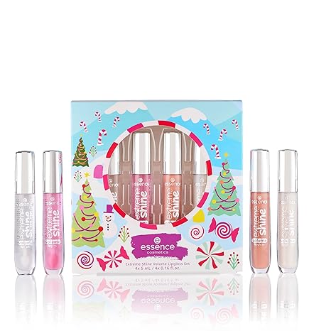 essence | Extreme Shine Volume Lipgloss Gift Set | 4 Shades in 1 Set | Stocking Stuffer for Beauty Lovers |