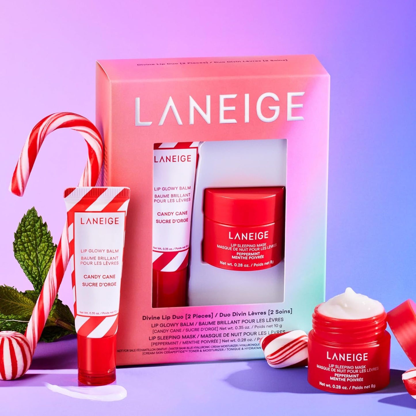 LANEIGE Lip Glowy Balm Stocking Stuffer: Hydrate, Glossy, Lightweight, Moisturize & Tint with Shea Butter