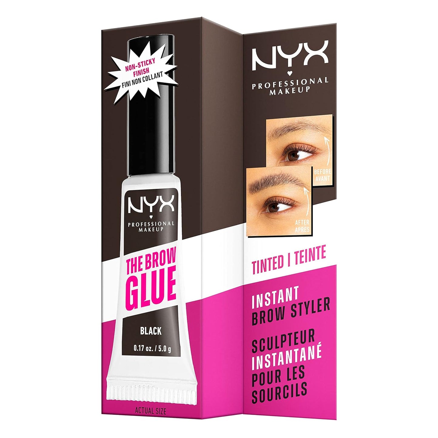 NYX PROFESSIONAL MAKEUP The Brow Glue, Extreme Hold Eyebrow Gel - Clear